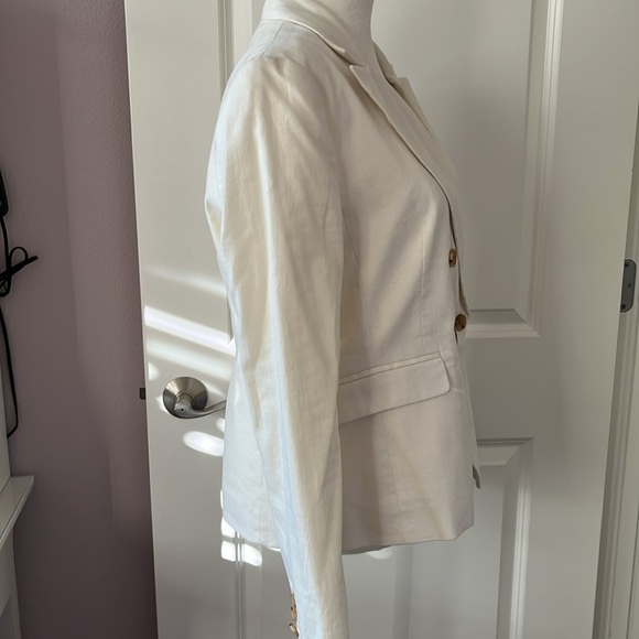Banana Republic Ivory Linen Double Breasted Blazer - Picture 6 of 16